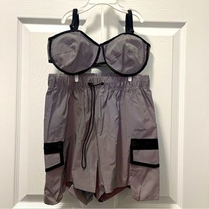 Cargo Shorts & Bra Set Outshell For Women 100% Polyester Sz M #6